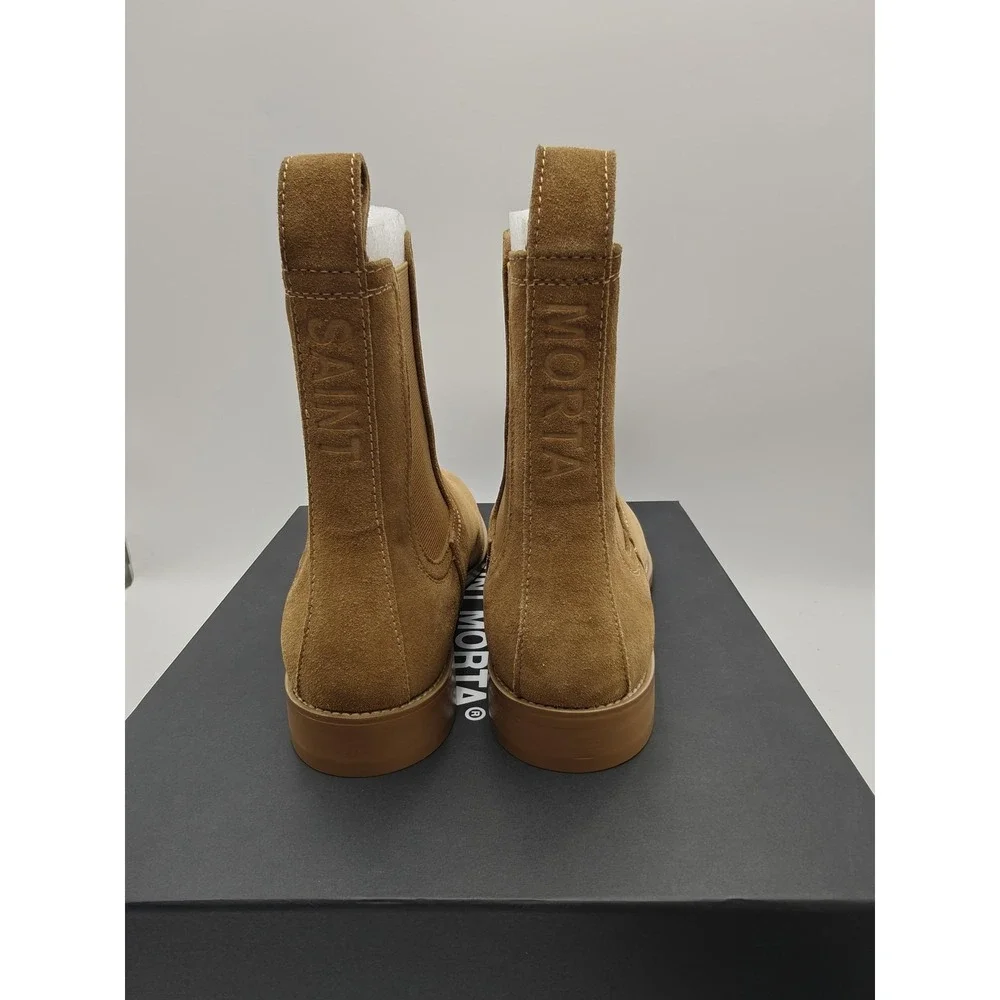 Saint Morta Nomad Chelsea Boots Mens Size 8 Brown Suede Ankle Pull‎ On Camel